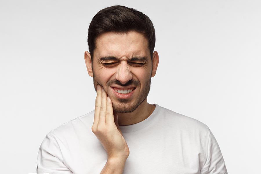 Young Man in dental pain